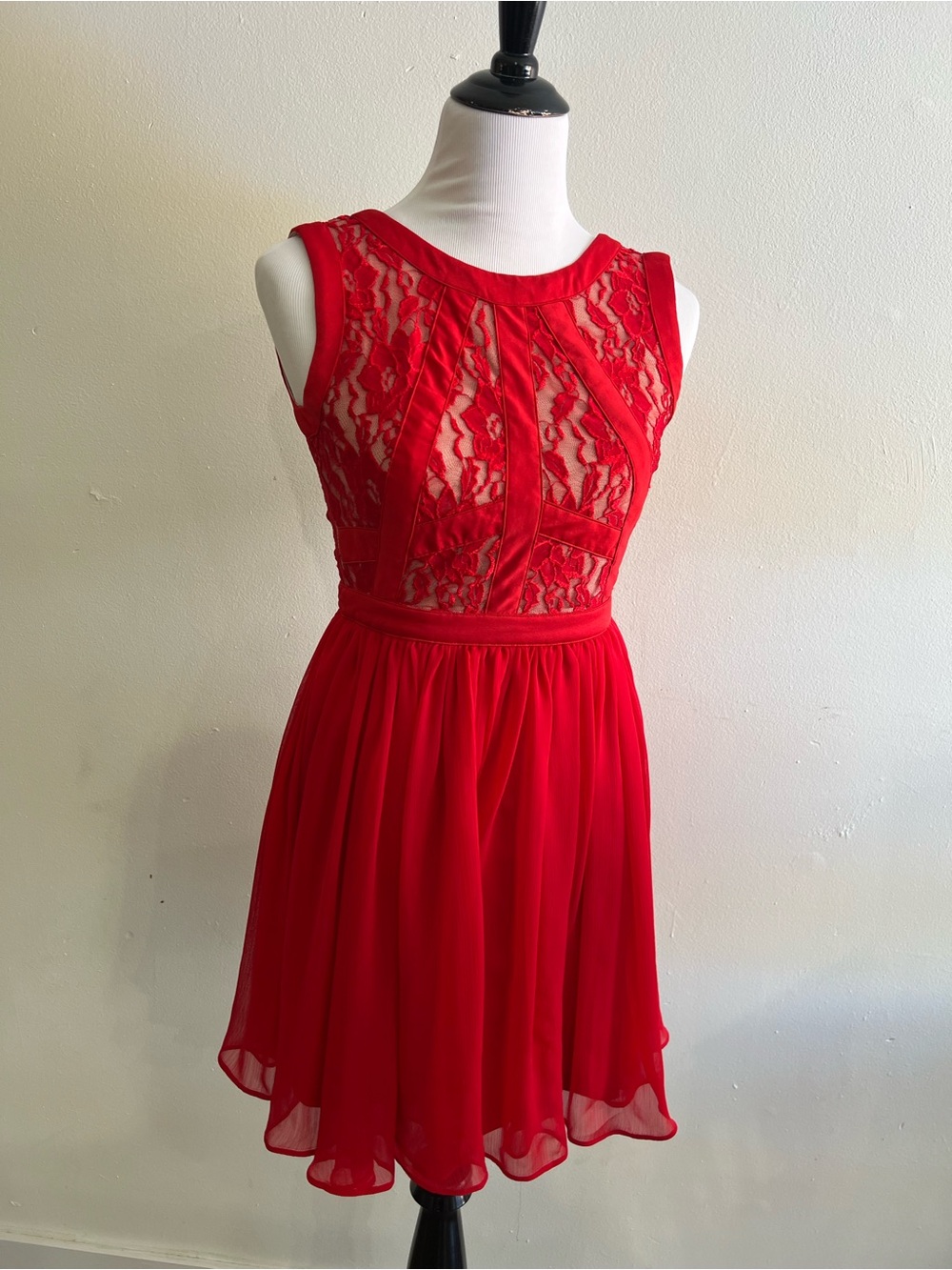 Rampage Red Sleeveless Party Dress low back